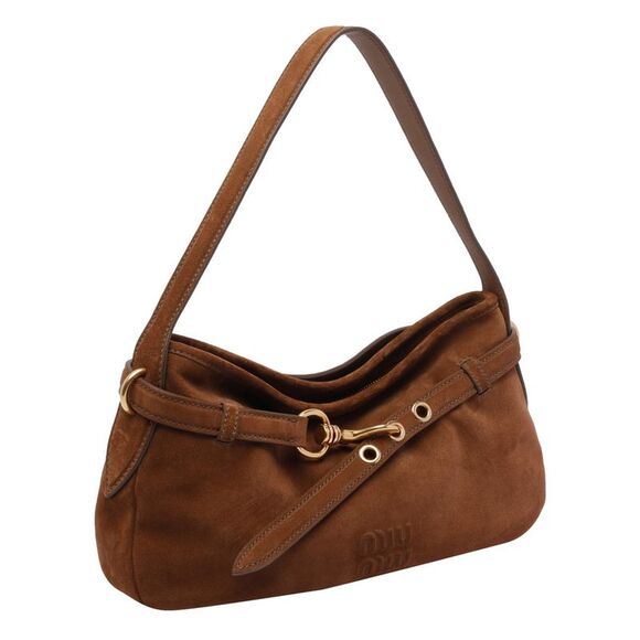 Miu Miu Women Aventure Suede Shoulder Bag - Picture 2 of 4